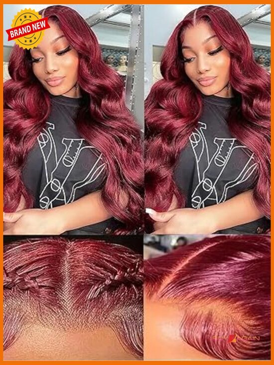 200% Density Body Wave Lace Front Wig 13x6 Human Hair 28 inch